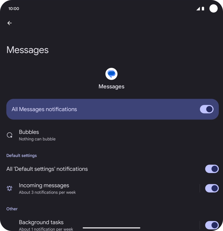 Press the indicator next to 