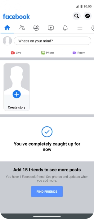Press the text input field.