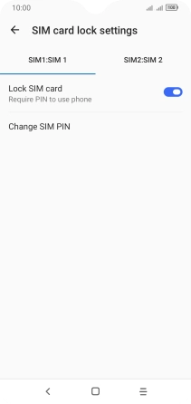 Press the required SIM.