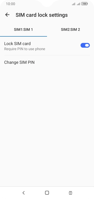 Press the required SIM.