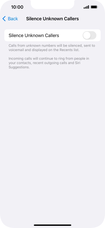 Press the indicator next to 