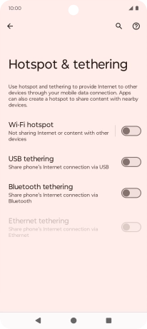 Press Wi-Fi hotspot.