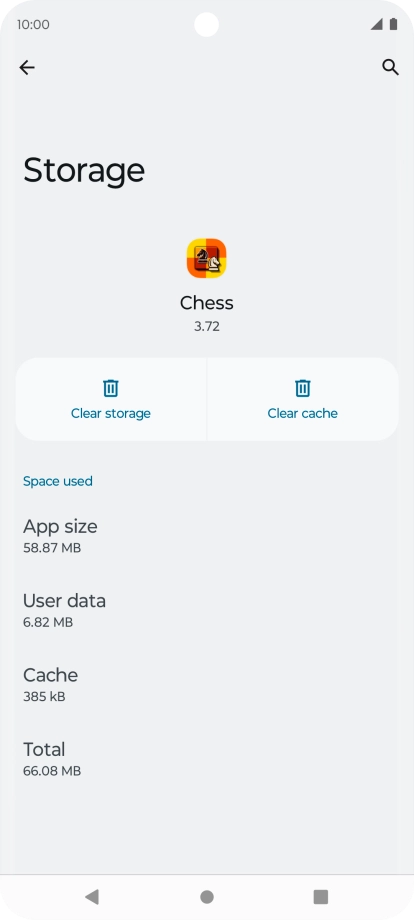 Press Clear cache.