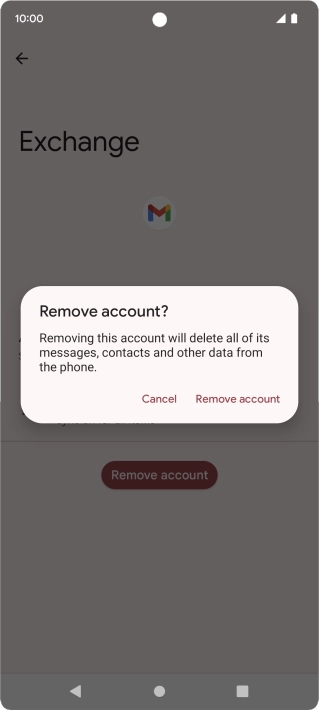 Press Remove account.