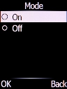 Select Off and press the Left selection key to turn off fixed dialling.