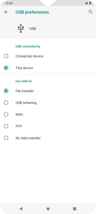 Press File transfer.