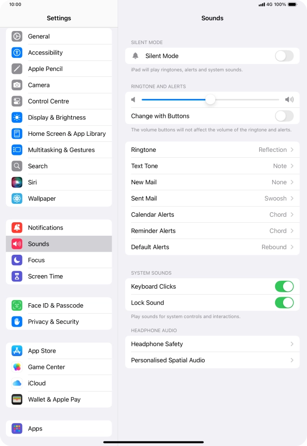 Press Text Tone.
