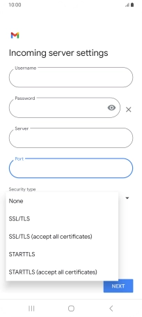 Press SSL/TLS.
