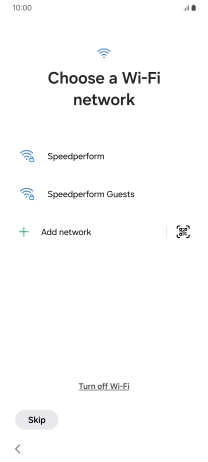 Press the required Wi-Fi network.
