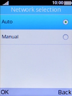 If you want to select a network automatically, select Auto.