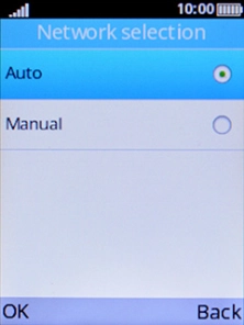 If you want to select a network automatically, select Auto.