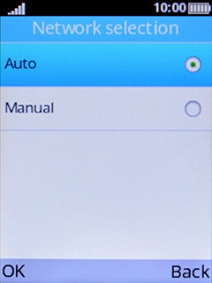 If you want to select a network automatically, select Auto.