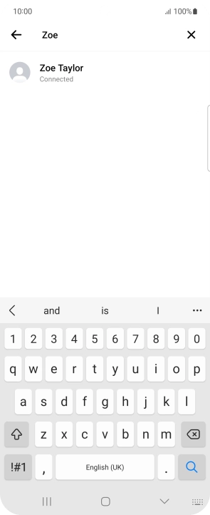 Press the required contact.
