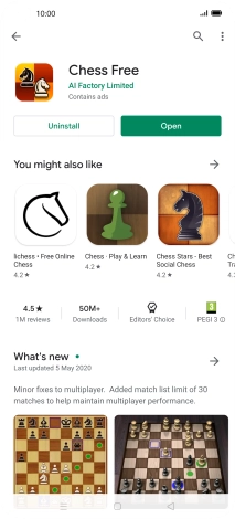 Press the Home key to return to the home screen.