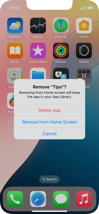 Press Delete App.