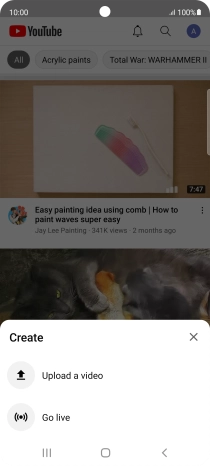 Press Upload a video.