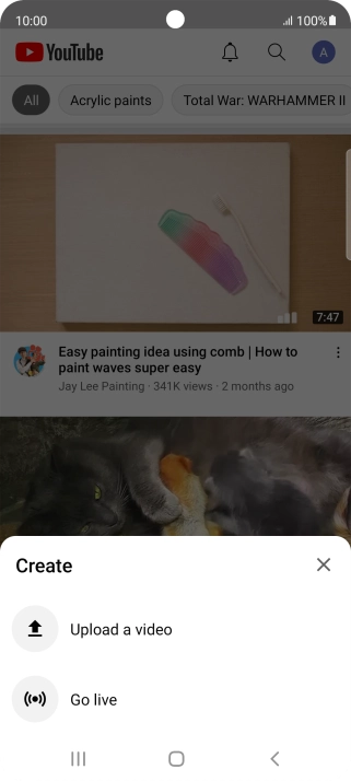 Press Upload a video.