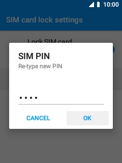 Key in the new PIN again and select OK.