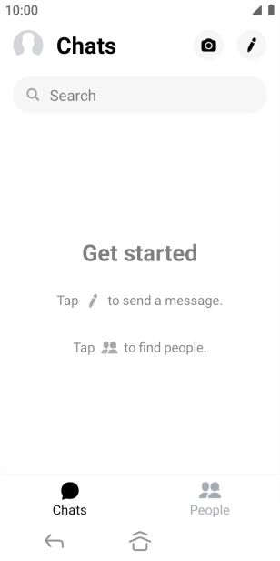 Press the new message icon.