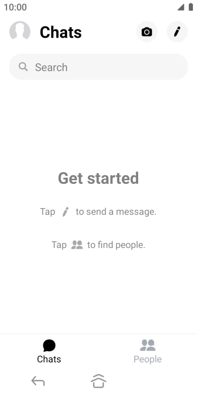 Press the new message icon.