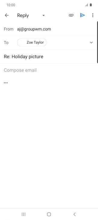 Press the text input field and key in the required text.