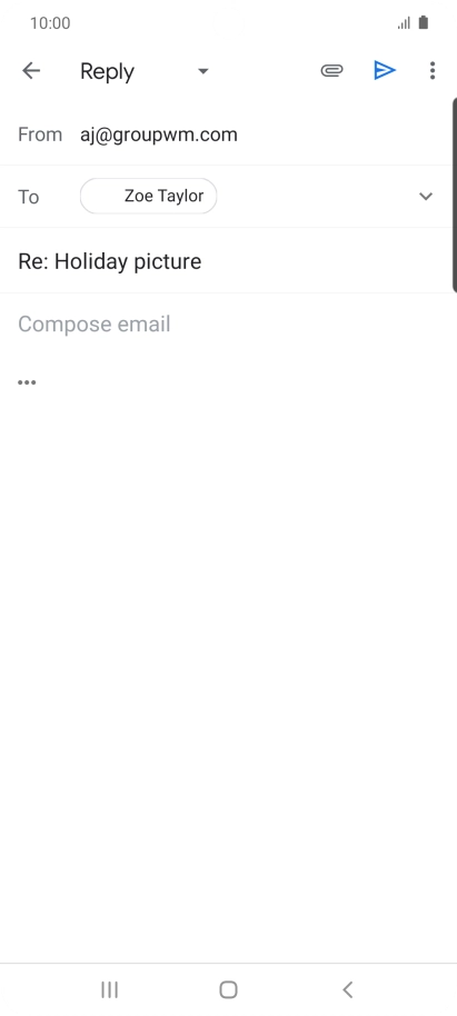 Press the text input field and key in the required text.