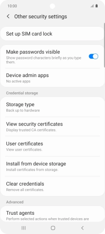 Press Set up SIM card lock.