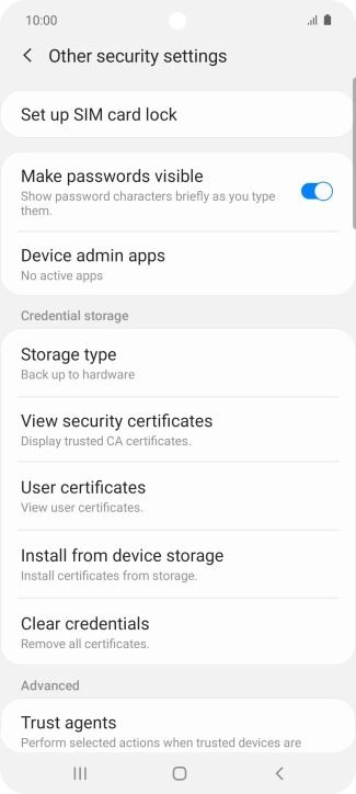 Press Set up SIM card lock.