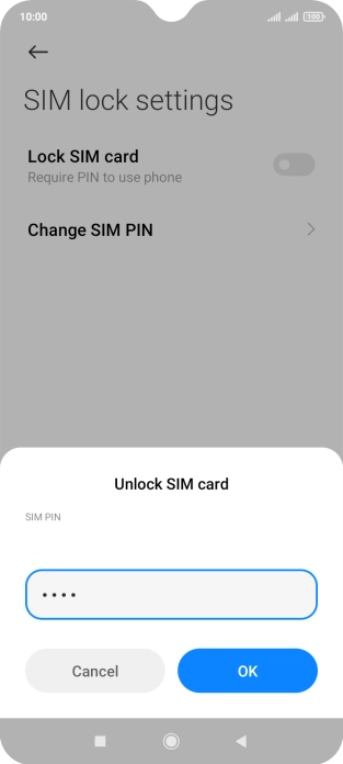 Key in your PIN and press OK.