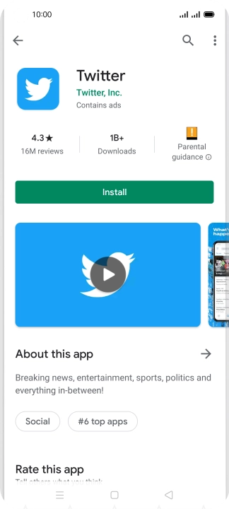 Press Install and follow the instructions on the screen to install the app.