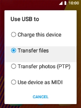 Press Transfer files.