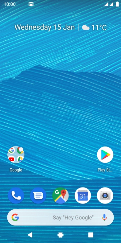 The email message icon shows that you've received a new email message.
