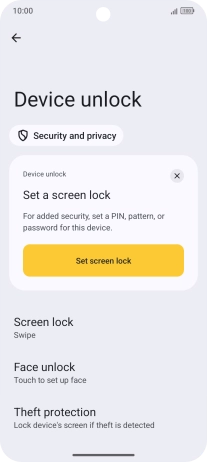 Press Screen lock.