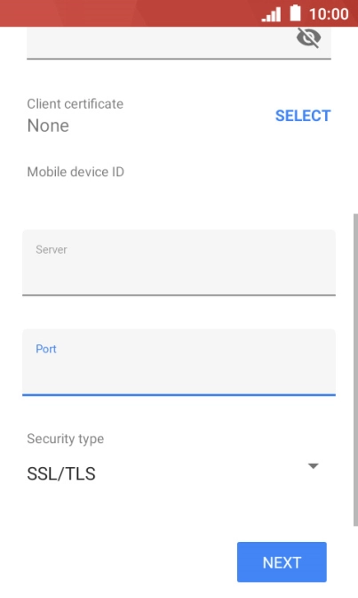 Press the drop down list below 