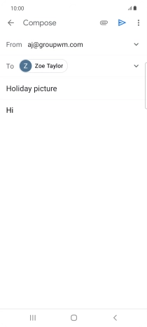 Write the required text and press the send icon.