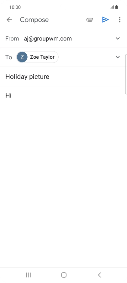 Write the required text and press the send icon.