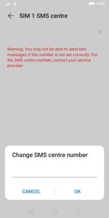Key in +447785016005 and press OK.