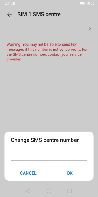Key in +447785016005 and press OK.