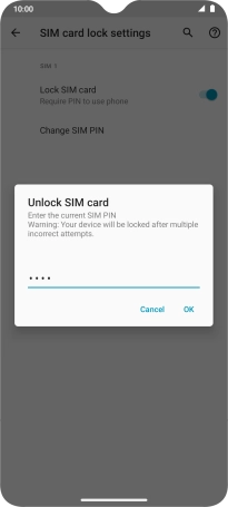 Key in your PIN and press OK.