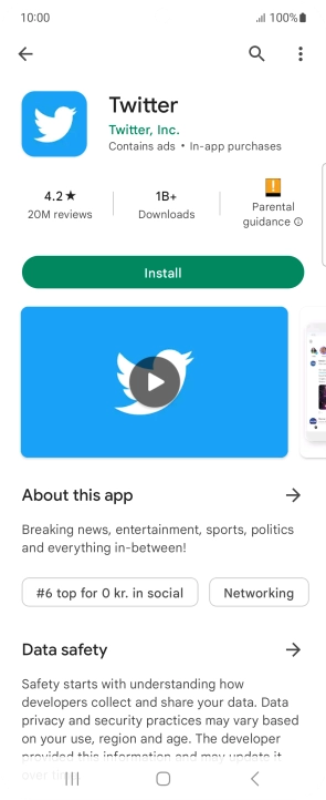 Press Install and follow the instructions on the screen to install the app.