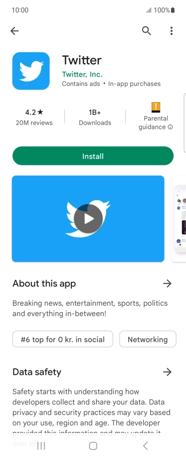 Press Install and follow the instructions on the screen to install the app.