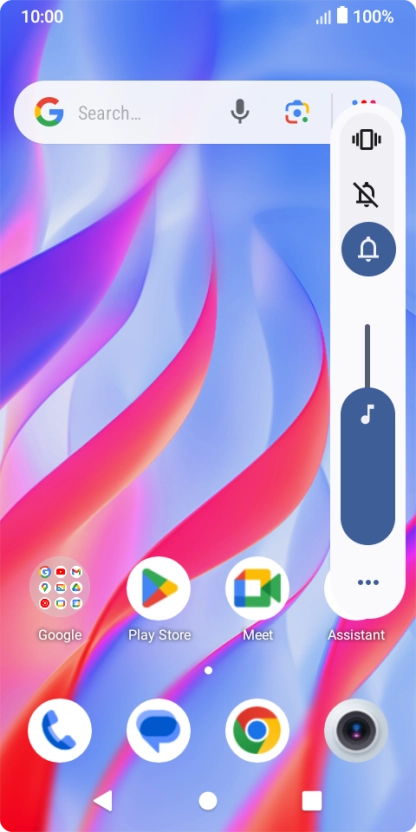 Press the silent mode icon to turn on silent mode.