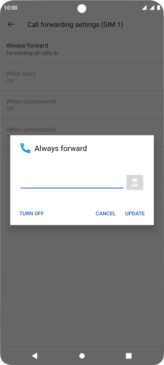 Press TURN OFF.