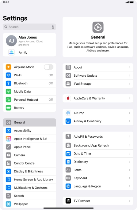 Press Mobile Data.