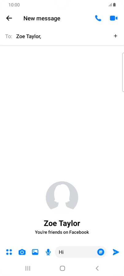 Write the required message and press the send icon.