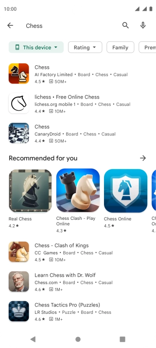 Press the required app.