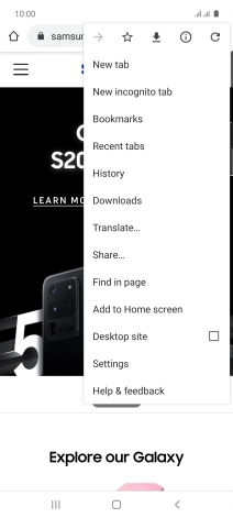 Press Settings.