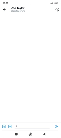 Write the required message and press the send icon.