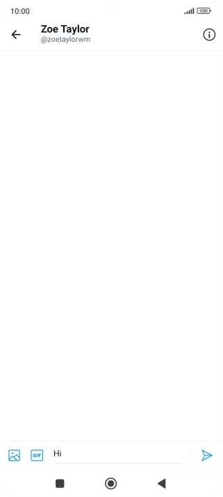 Write the required message and press the send icon.