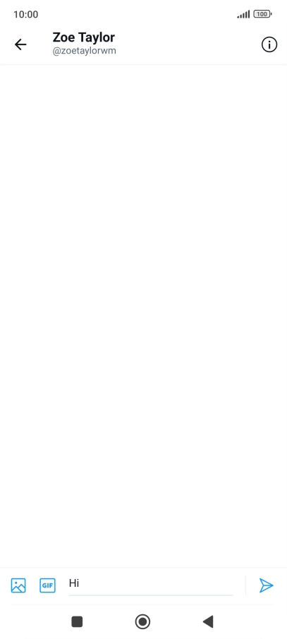 Write the required message and press the send icon.